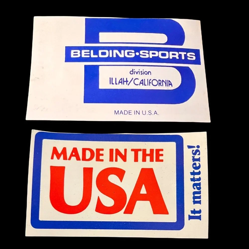 Belding Sports Vintage 1970's Custom Grain Black Leather Golf Gym Tote Bag